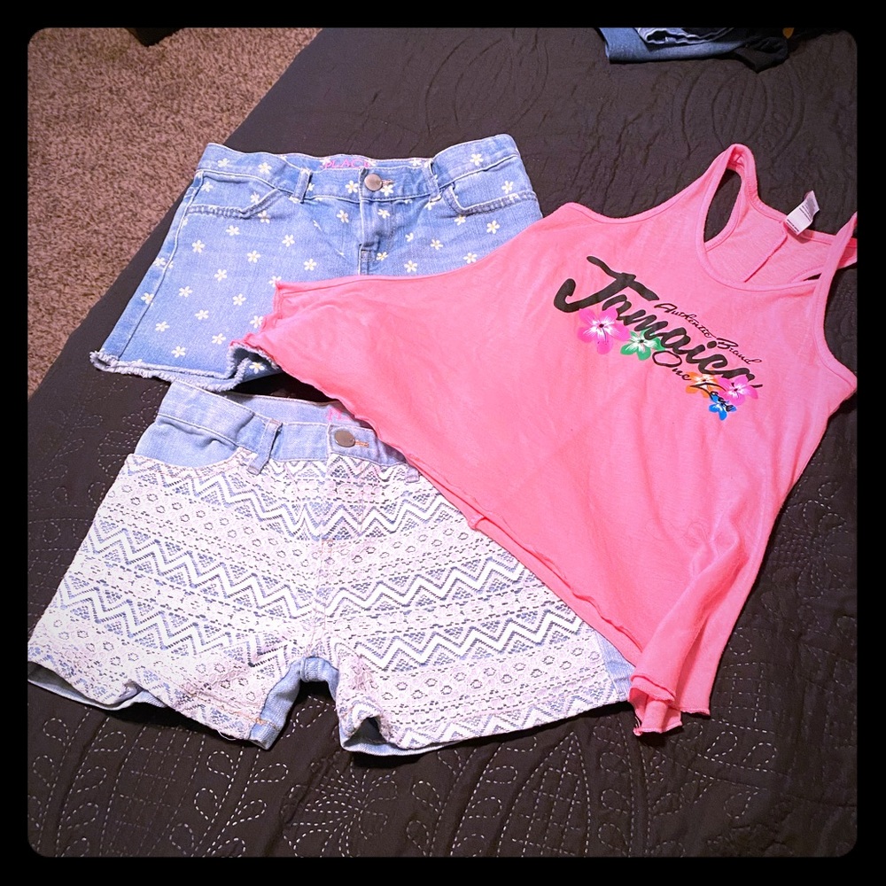 2 pairs of shorts and a cute tank